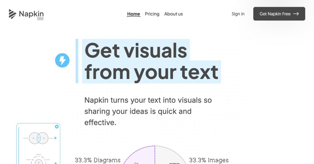 実際のNapkinAIの画面